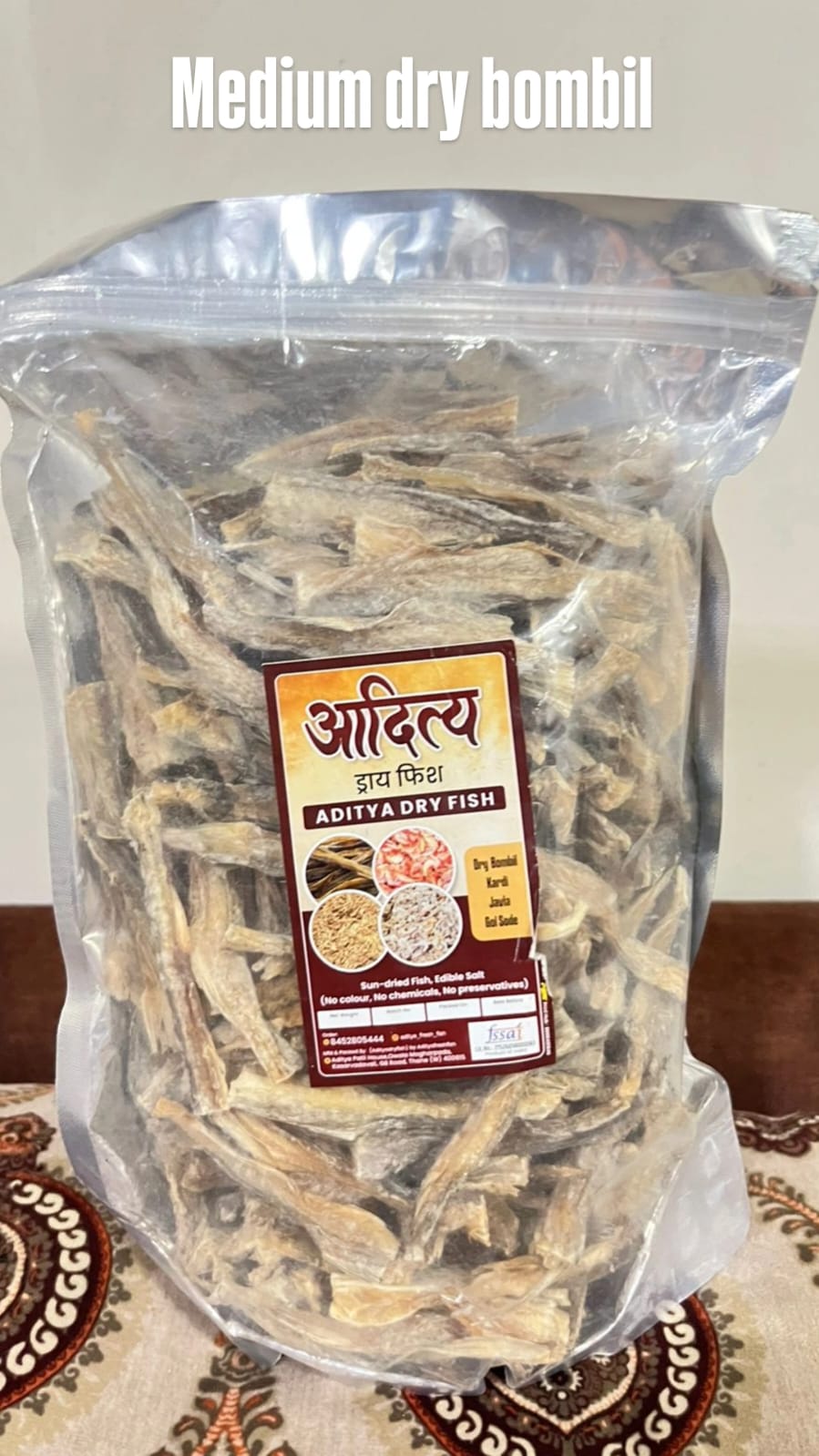 500g medium Dry Bombil (400g+ Cleaned) | Free Delivery 🚚